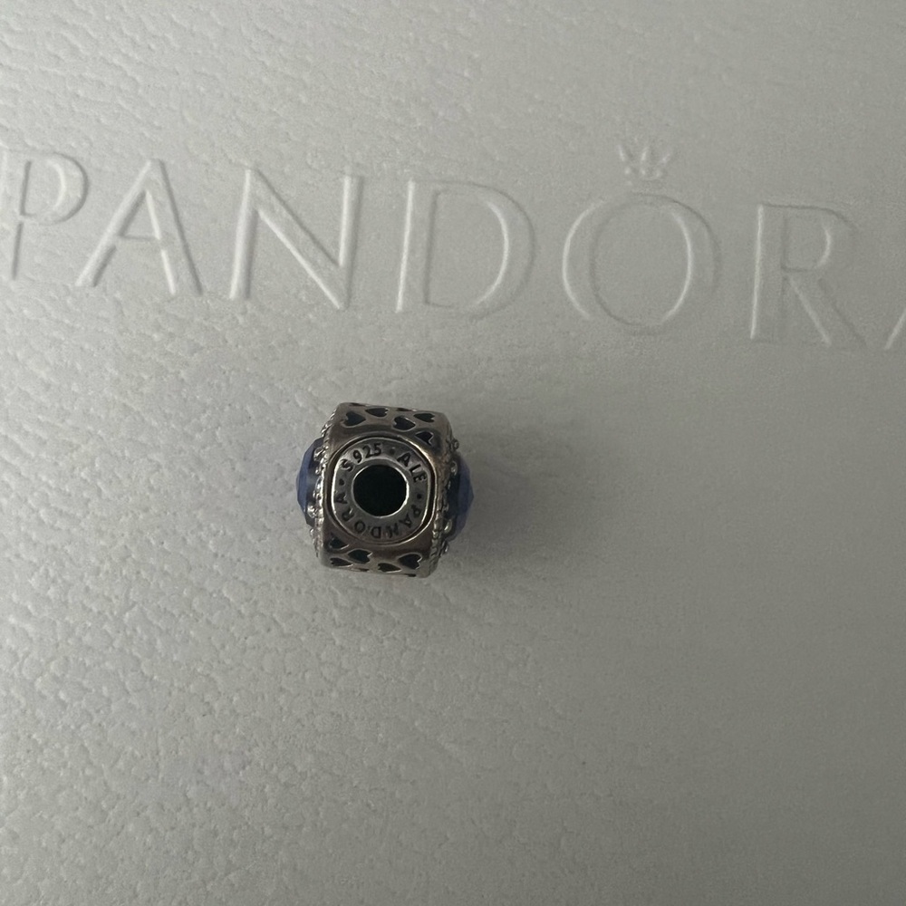 Pandora ESSENCE “peace” Silver and Blue Charm - Picture 3 of 3